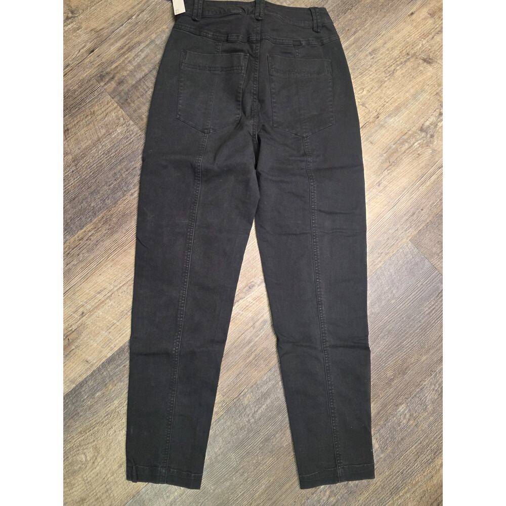 NWT Amazon Essentials Womens Pants Size 2 Black Stretch Exposed Zip Front Seam - Picture 7 of 9